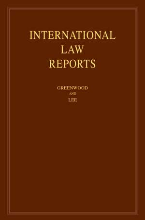 International Law Reports: Volume 199 de Christopher Greenwood