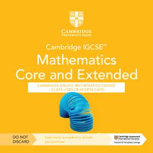 Cambridge IGCSE™ Mathematics Core and Extended Cambridge Online Mathematics Course - Class Licence Access Card (1 Year Access) de Karen Morrison