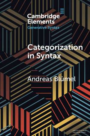 Categorization in Syntax de Andreas Blümel