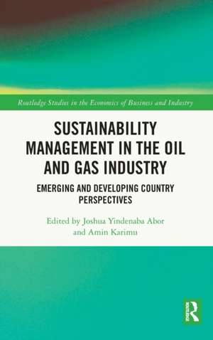 Sustainability Management in the Oil and Gas Industry: Emerging and Developing Country Perspectives de Joshua Yindenaba Abor