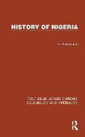 History of Nigeria de Sir Alan Burns