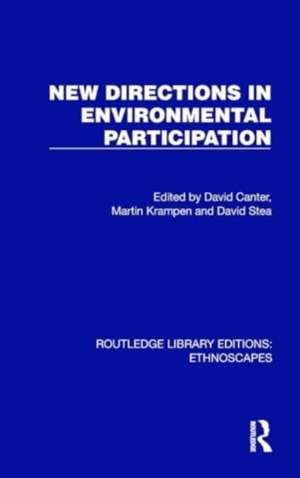 New Directions in Environmental Participation de David Canter