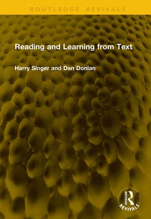 Reading and Learning from Text de Harry Singer