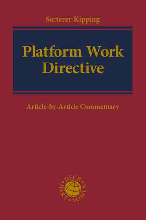 Platform Work Directive: Article-by-Article Commentary de Dr Amélie Sutterer-Kipping