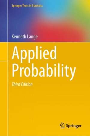 Applied Probability de Kenneth Lange