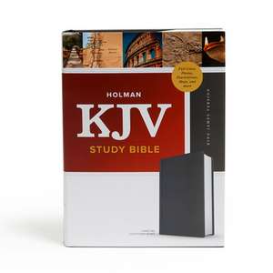 KJV Study Bible, Full-Color, Charcoal Cloth Over Board de Holman Bible Publishers