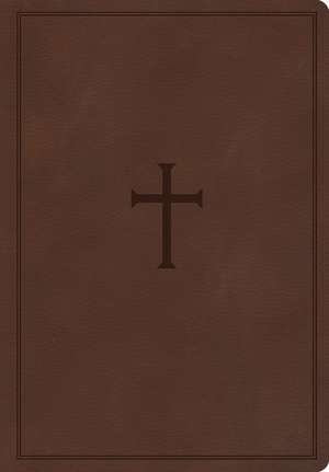 CSB Super Giant Print Reference Bible, Brown Leathertouch de Csb Bibles By Holman