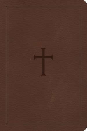 CSB Large Print Compact Reference Bible, Brown Leathertouch de Csb Bibles By Holman