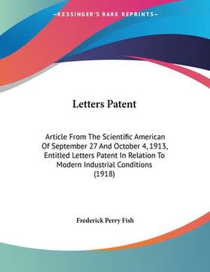 Letters Patent de Frederick Perry Fish