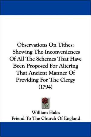 Observations On Tithes de William Hales