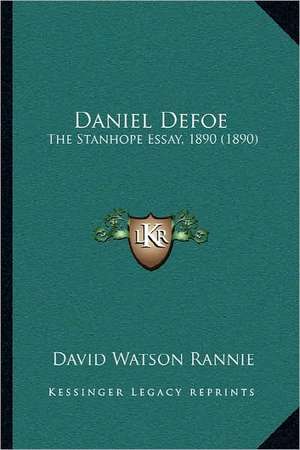 Daniel Defoe de David Watson Rannie