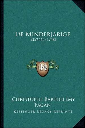 De Minderjarige de Christophe Barthelemy Fagan