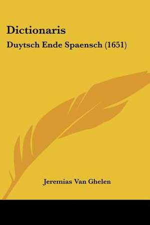 Dictionaris de Jeremias Van Ghelen