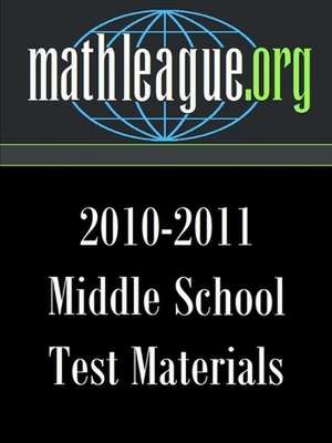 Middle School Test Materials 2010-2011 de Tim Sanders