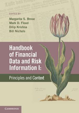 Handbook of Financial Data and Risk Information I: Volume 1: Principles and Context de Margarita S. Brose