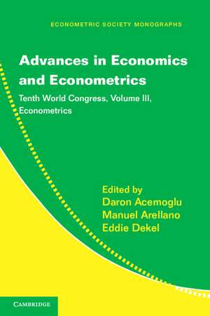 Advances in Economics and Econometrics: Tenth World Congress de Daron Acemoglu