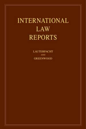 International Law Reports: Volume 146 de Elihu Lauterpacht