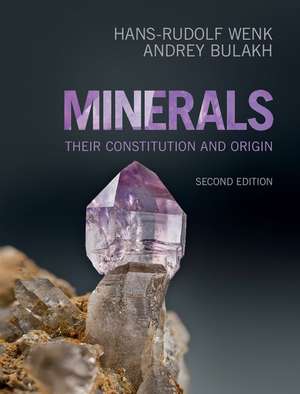 Minerals: Their Constitution and Origin de Hans-Rudolf Wenk