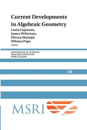 Current Developments in Algebraic Geometry de Lucia Caporaso