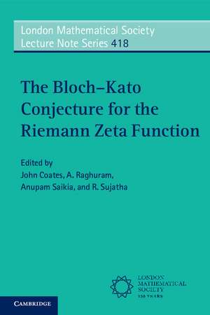 The Bloch–Kato Conjecture for the Riemann Zeta Function de John Coates