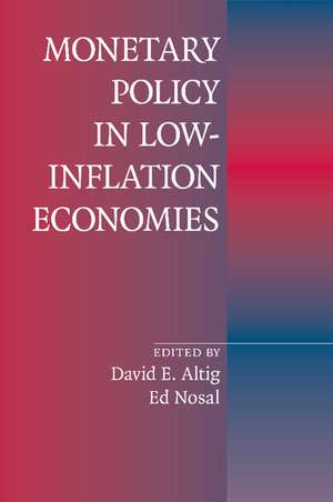 Monetary Policy in Low-Inflation Economies de David E. Altig