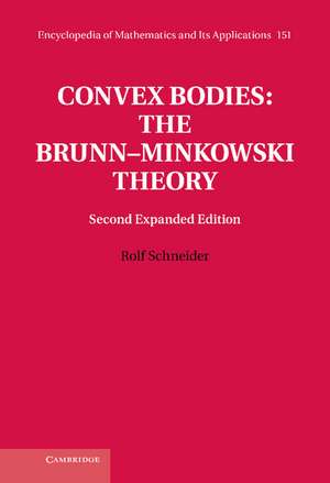 Convex Bodies: The Brunn–Minkowski Theory de Rolf Schneider