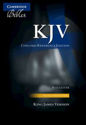 KJV Concord Reference Bible, Black Calf Split Leather, Red-letter Text, Thumb Index, KJ564:XRI