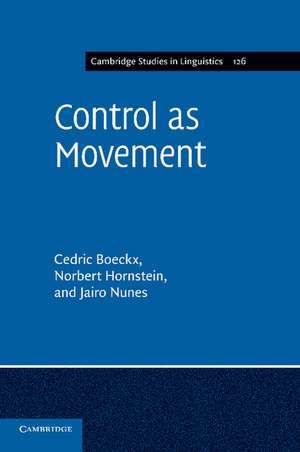 Control as Movement de Cedric Boeckx