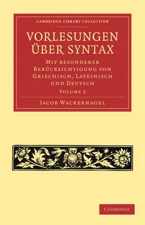 Vorlesungen über Syntax de Jacob Wackernagel