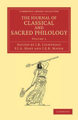 The Journal of Classical and Sacred Philology de Joseph Barber Lightfoot