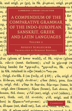 A Compendium of the Comparative Grammar of the Indo-European, Sanskrit, Greek and Latin Languages: Volume 2 de August Schleicher