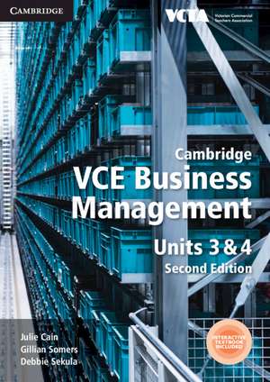 Cambridge VCE Business Management Units 3&4 de Julie Cain