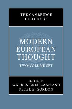 The Cambridge History of Modern European Thought 2 Volume Hardback Set de Warren Breckman