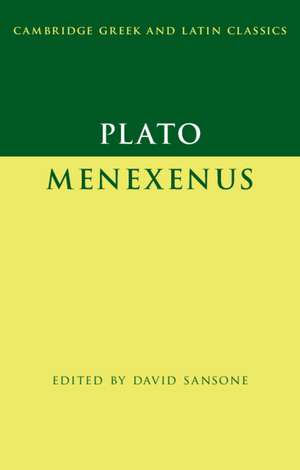 Plato: Menexenus de David Sansone