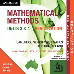 Mathematical Methods Units 3&4 for Queensland Reactivation Card de Michael Evans