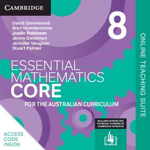 Essential Mathematics CORE for the Australian Curriculum Year 8 Online Teaching Suite Card de David Greenwood