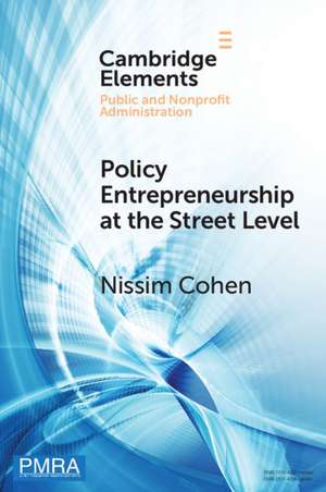 Policy Entrepreneurship at the Street Level: Understanding the Effect of the Individual de Nissim Cohen