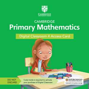 Cambridge Primary Mathematics Digital Classroom 4 Access Card (1 Year Site Licence) de Tutors24