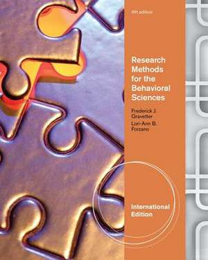 Research Methods for the Behavioral Sciences, International Edition de Frederick J. Gravetter