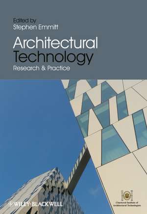 Architectural Technology – Research & Practice de S Emmitt