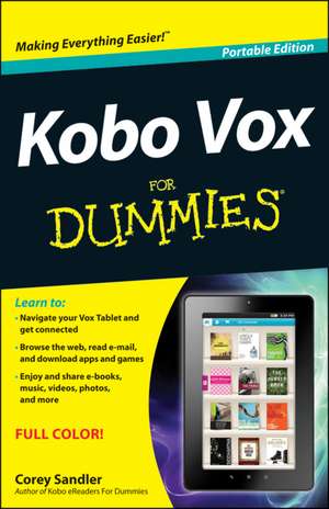 Kobo Vox For Dummies, Portable Edition de Corey Sandler