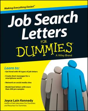 Job Search Letters For Dummies de JL Kennedy