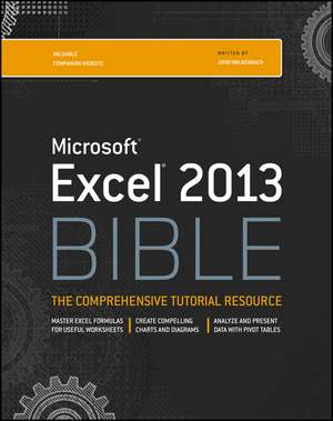 Excel 2013 Bible de J Walkenbach