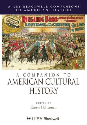 A Companion to American Cultural History de K Halttunen