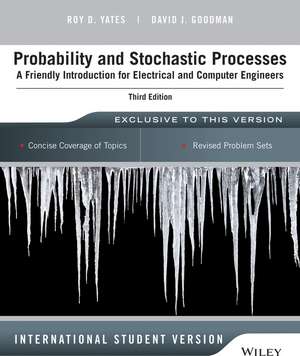 Probability & Stochastic Processes 3e International Student Version de RY Yates