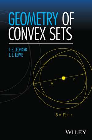 Geometry of Convex Sets de IE Leonard