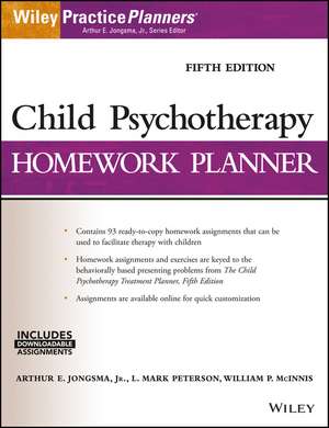 Child Psychotherapy Homework Planner 5e de AE Jongsma