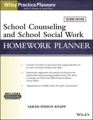 School Counseling and Social Work Homework Planner (W/ Download) de Sarah Edison Knapp