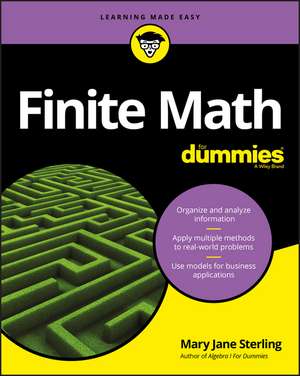 Finite Math For Dummies de MJ Sterling