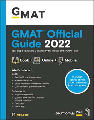 GMAT Official Guide 2022: Book + Online Question Bank de GMAC